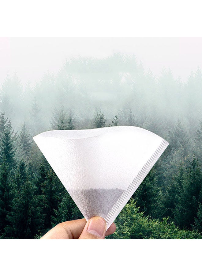 VILILY 50-Piece Coffee Filter Paper Set White 130mm  - Image 2