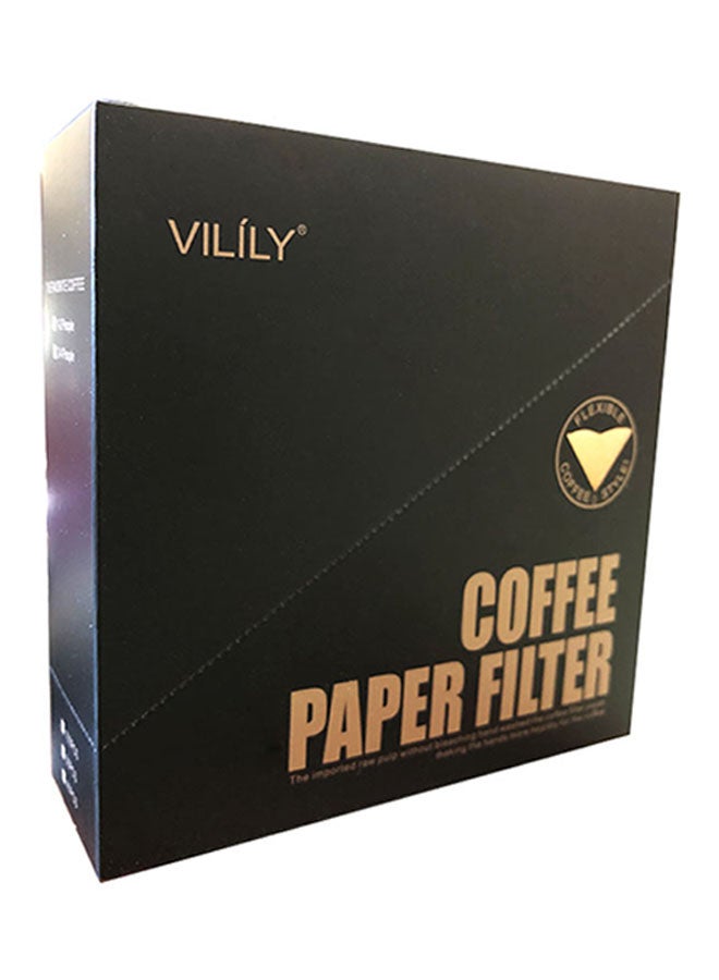 VILILY 50-Piece Coffee Filter Paper Set White 130mm  - Image 4