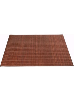 Stitched Detail Bamboo Rug Brown 120x170cm