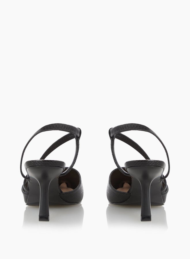 Colombia Heeled Slingback Black