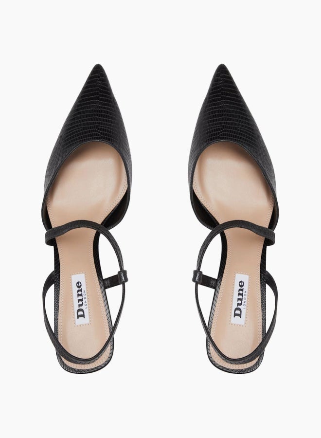 Colombia Heeled Slingback Black