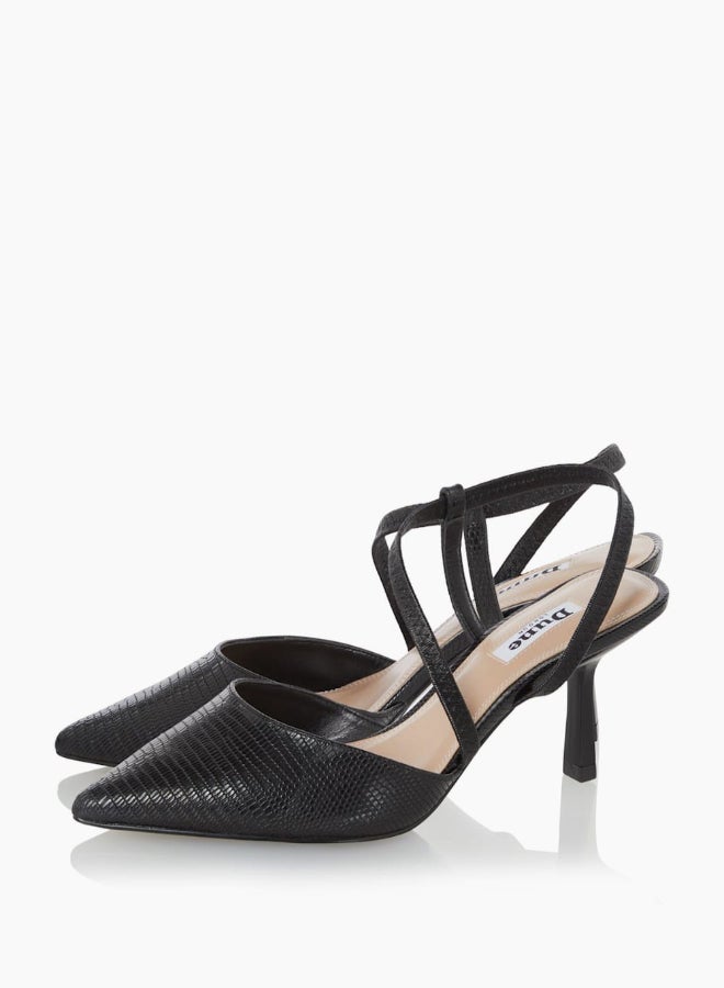 Colombia Heeled Slingback Black