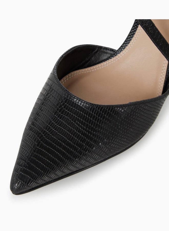 Colombia Heeled Slingback Black