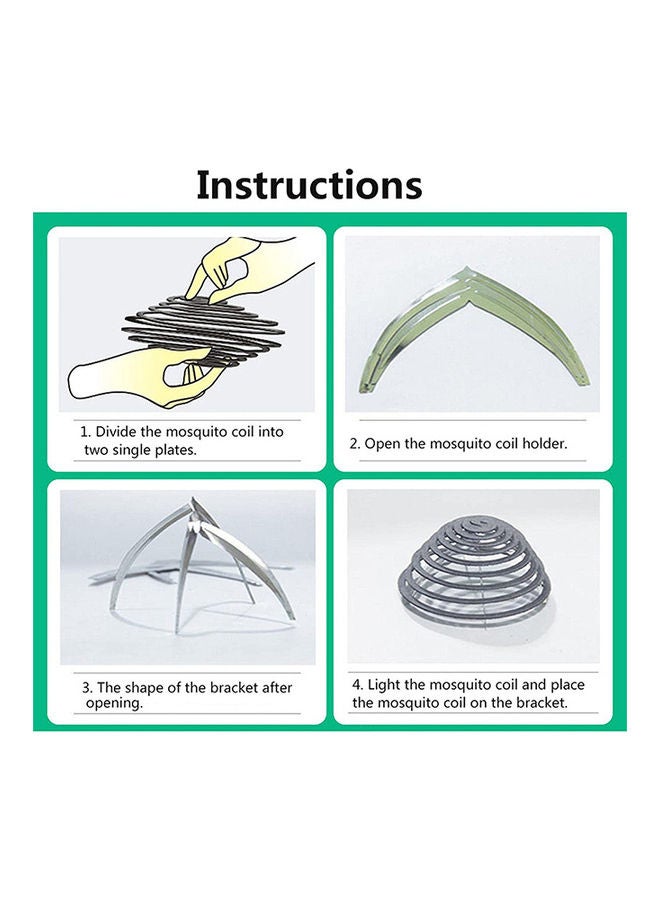 Generic 20-Piece Mosquito Repellent Spiral Coils Black 14x14x2cm  - Image 2