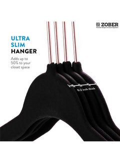 Zober Velvet Ultra Slim Non Slip Shirt Hangers, 50 Pack, Blush, Pink