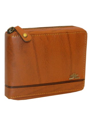 Genuine Leather Designer Wallet With Zipper Rust - v1638082134/N52049418A_6