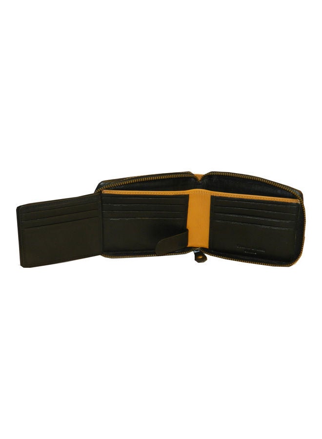 LAVERI LEATHER Genuine Leather Designer Wallet With Zipper Black  - Image 4