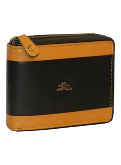 LAVERI LEATHER Genuine Leather Designer Wallet With Zipper Black  - Image 1