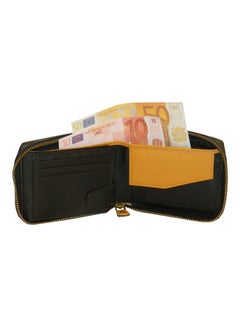 LAVERI LEATHER Genuine Leather Designer Wallet With Zipper Black  - Image 2