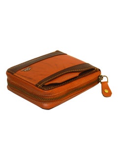 LAVERI LEATHER Genuine Leather Designer Wallet With Zipper Rust  - Image 4