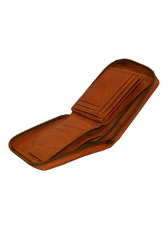 LAVERI LEATHER Genuine Leather Designer Wallet With Zipper Rust  - Image 5