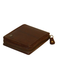 LAVERI LEATHER Genuine Leather Designer Wallet With Zipper Dark Brown  - Image 3