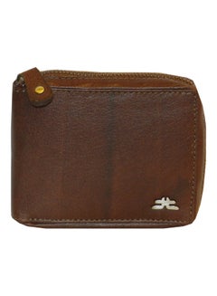 LAVERI LEATHER Genuine Leather Designer Wallet With Zipper Dark Brown  - Image 1