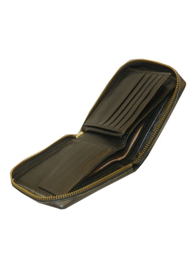LAVERI LEATHER Genuine Leather Designer Wallet With Zipper Black  - Image 5