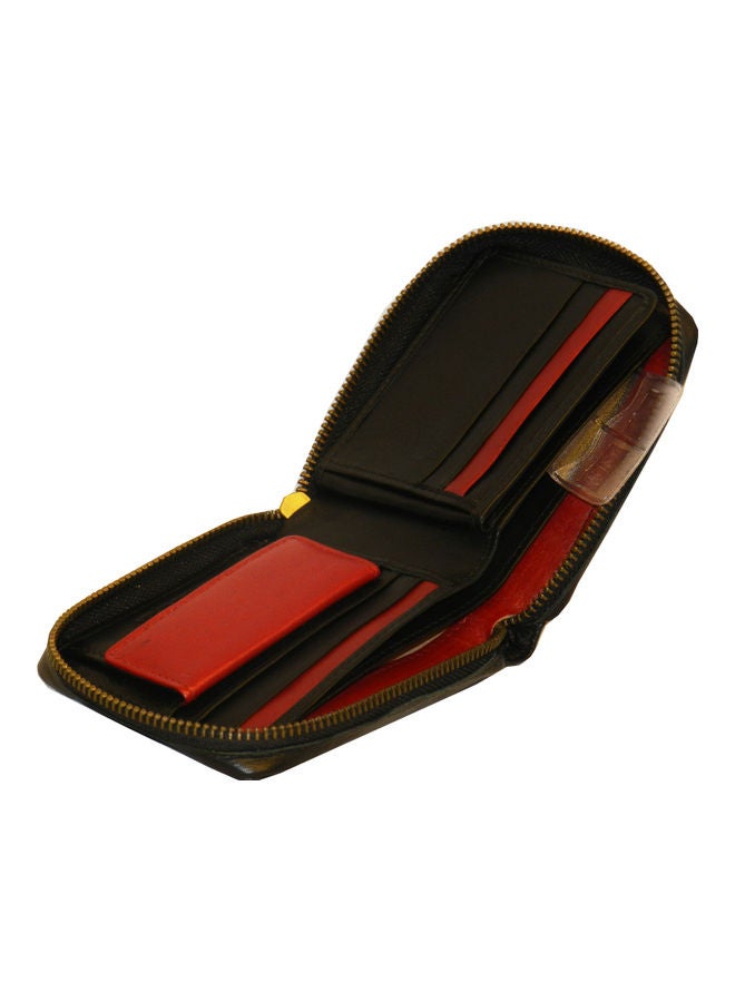 LAVERI LEATHER Genuine Leather Designer Wallet With Zipper Black  - Image 5