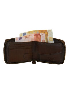 Genuine Leather Designer Wallet With Zipper Dark Brown - v1638083140/N52049385A_3