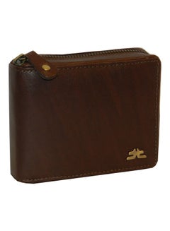 LAVERI LEATHER Genuine Leather Designer Wallet With Zipper Dark Brown  - Image 1