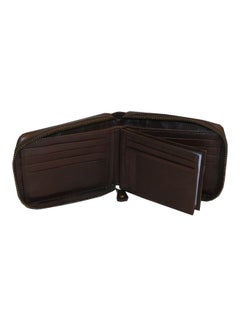 LAVERI LEATHER Genuine Leather Designer Wallet With Zipper Dark Brown  - Image 5