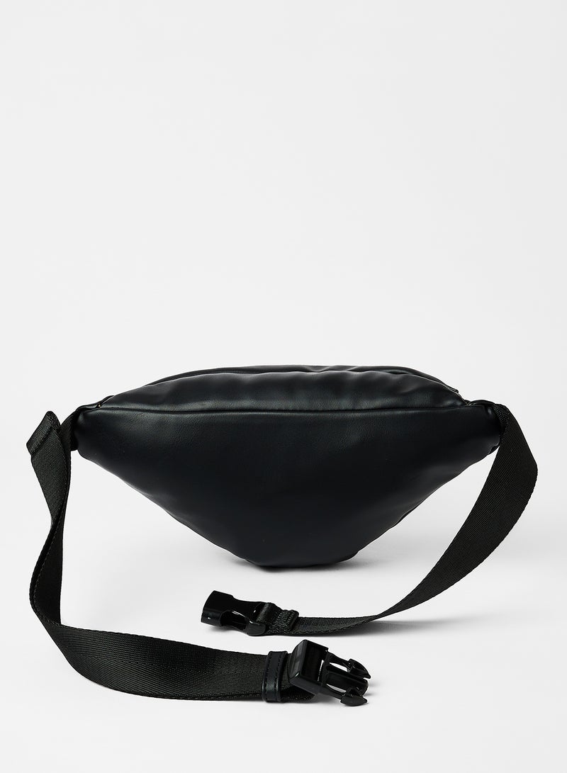 LABEL RAIL Faux Leather Waistpack Black - Image 2