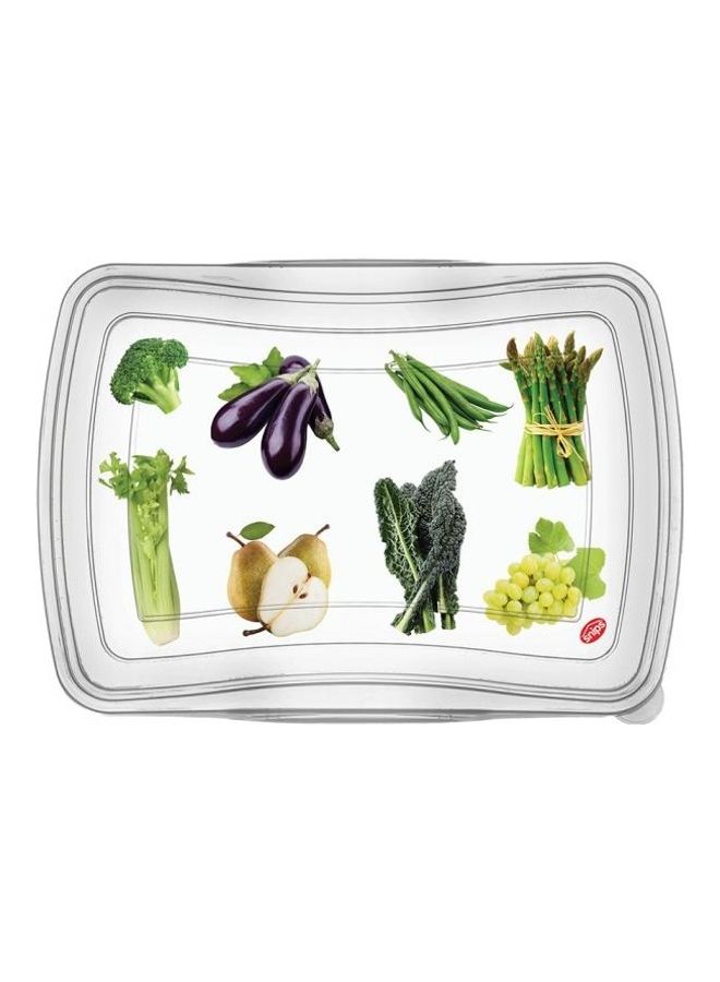 Snips Set Of 2 Fresh Containers Clear 23cm - Image 2