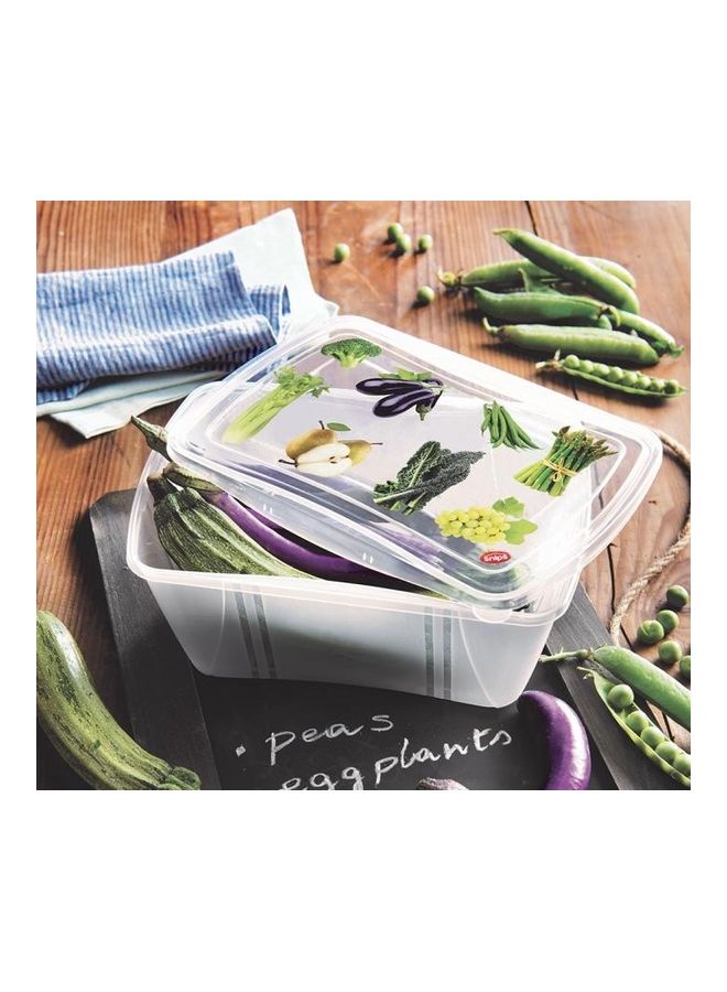 Snips Set Of 2 Fresh Containers Clear 23cm - Image 3