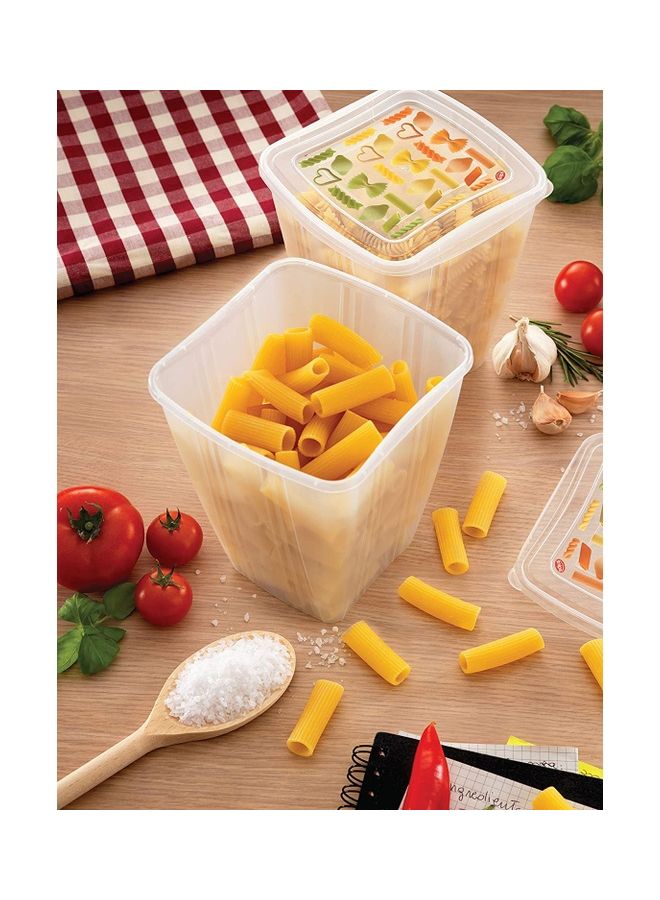 Snips Set Of 2 Fresh Square Containers Clear 18cm - Image 3
