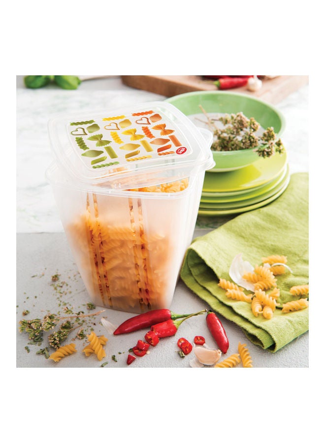 Snips Set Of 2 Fresh Square Containers Clear 18cm - Image 2