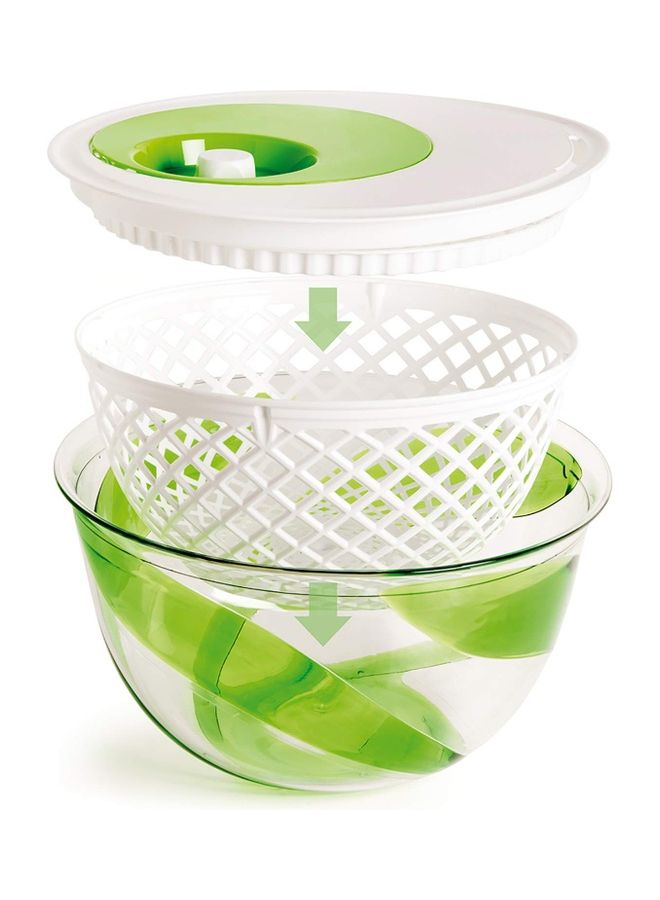Snips Salad Spinner and Serve Display Green 39cm - Image 2