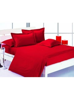GOLDEN MILLION 6-Piece Double Size Duvet Cover Set Cotton Blend Red  - Image 2