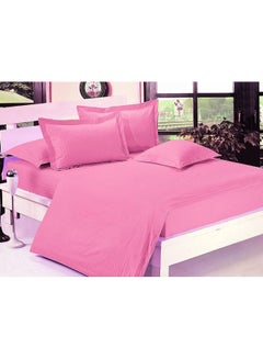GOLDEN MILLION 6-Piece Double Size Duvet Cover Set Cotton Blend Pink  - Image 2