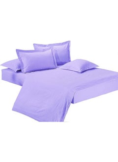 GOLDEN MILLION 6-Piece Double Size Duvet Cover Set Cotton Blend Purple  - Image 1