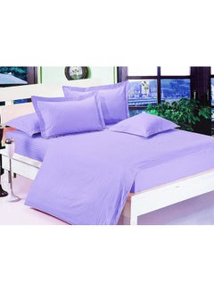 GOLDEN MILLION 6-Piece Double Size Duvet Cover Set Cotton Blend Purple  - Image 2