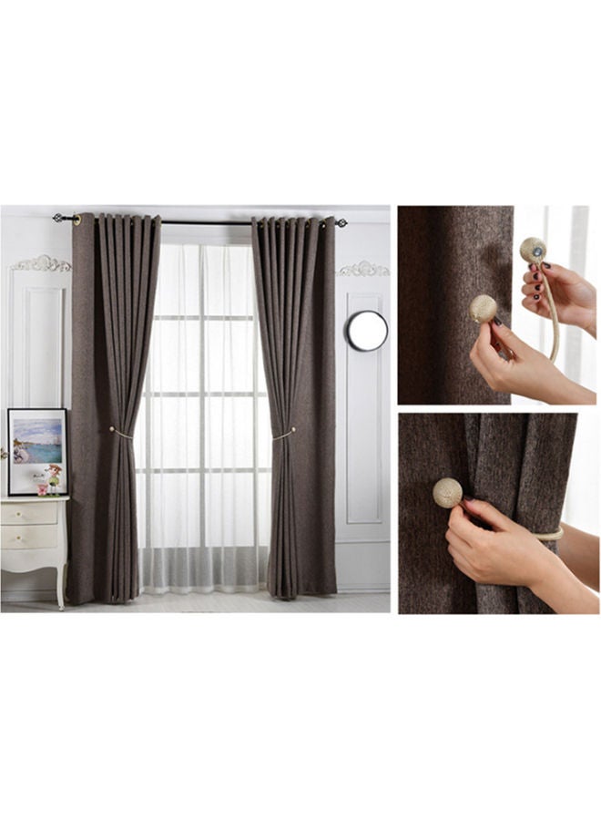 2-Piece Classic Fashion Design Magnetic Curtain Gold 45cm - Image 2