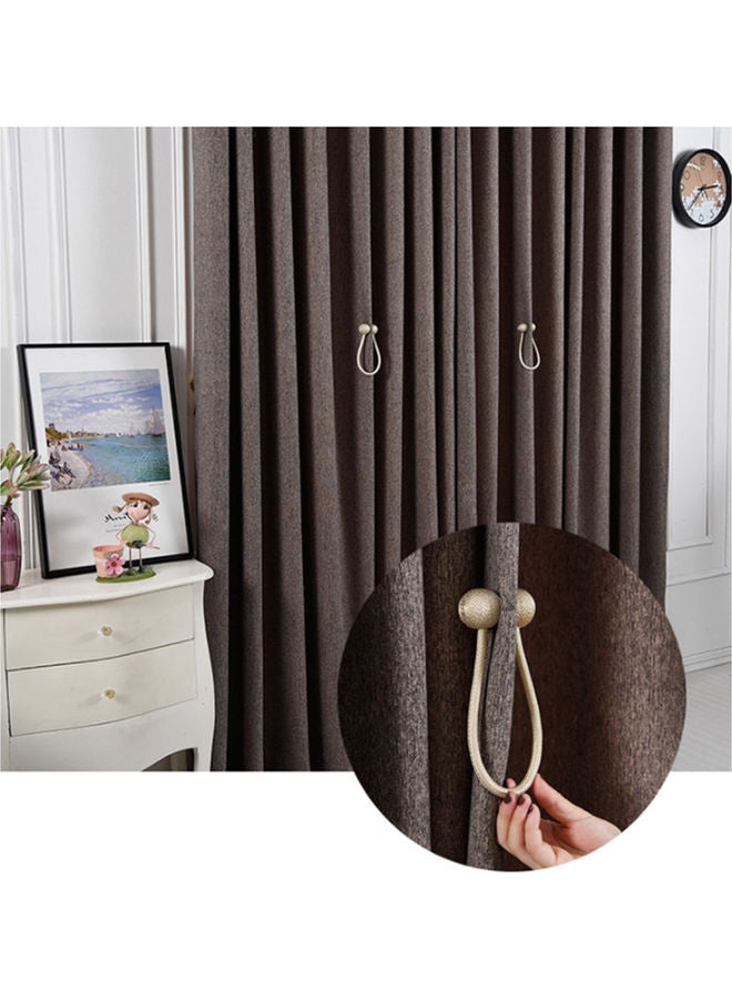 2-Piece Classic Fashion Design Magnetic Curtain Gold 45cm - Image 3