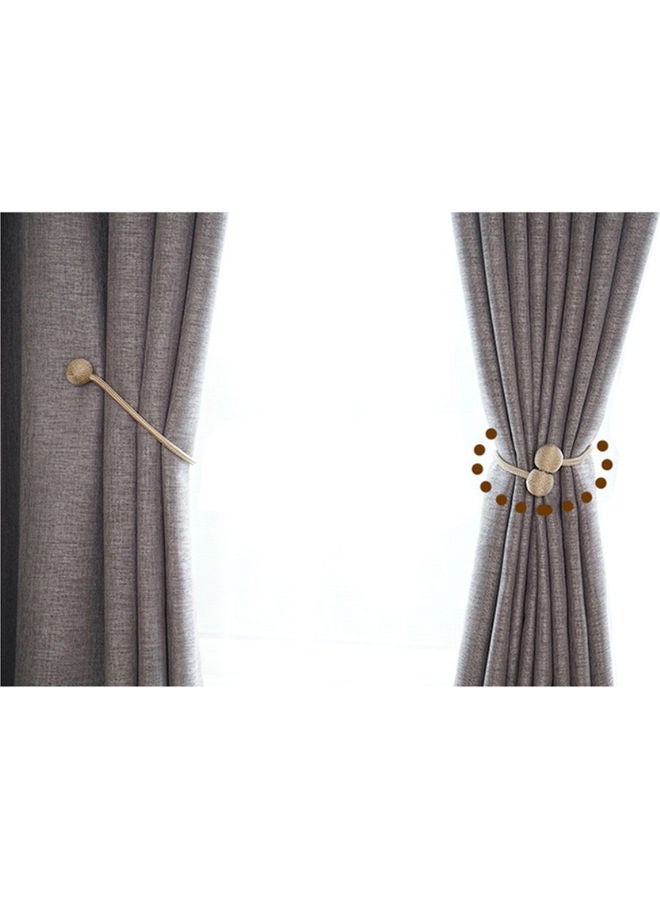 2-Piece Classic Fashion Design Magnetic Curtain Gold 45cm - Image 4