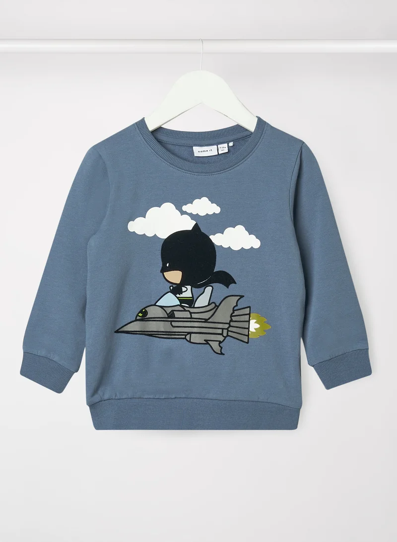 NAME IT Boys Batman Long Sleeve Sweatshirt