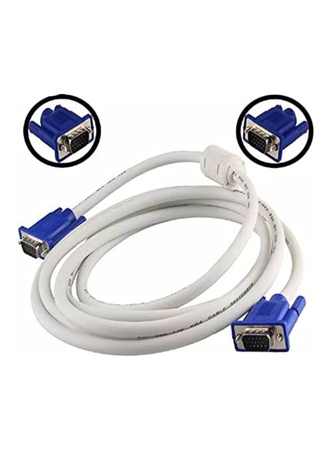 High Quality VGA Cable WHITE/BLUE  - Image 2