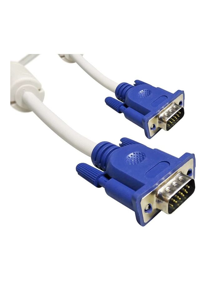 High Quality VGA Cable WHITE/BLUE  - Image 3
