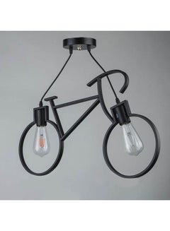 NAGAFA SHOP Bicycle Shaped Chandelier Black 30X60cm 