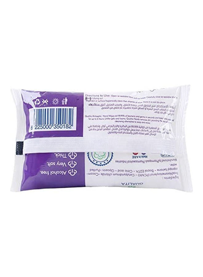 كواليتا مناديل مبللة مطهرة خالية من الكحول برائحة اللافندر من 20 قطعة أبيض - Image 2
