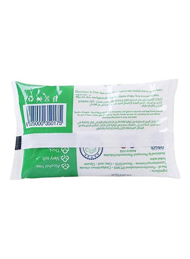 QUALITA 20 Pieces Antiseptic Alcohol Free Wipes With Pine Oil White  - Image 2