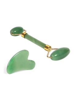 Anti-Aging Jade Roller Massage And Gua Sha Facial Tools Set-Natural Jade Gua Sha Massage Tool Multicolor