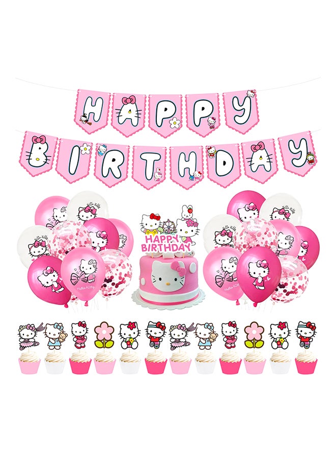 Hello Kitty Theme Birthday Party Balloon Decoration Set  - Image 1