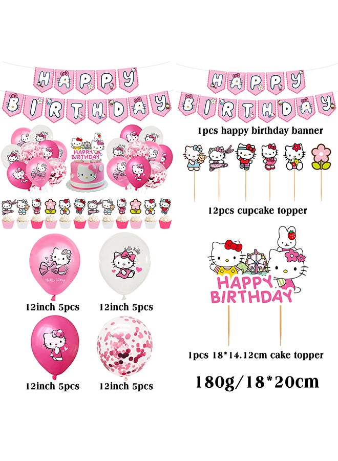 Hello Kitty Theme Birthday Party Balloon Decoration Set  - Image 2