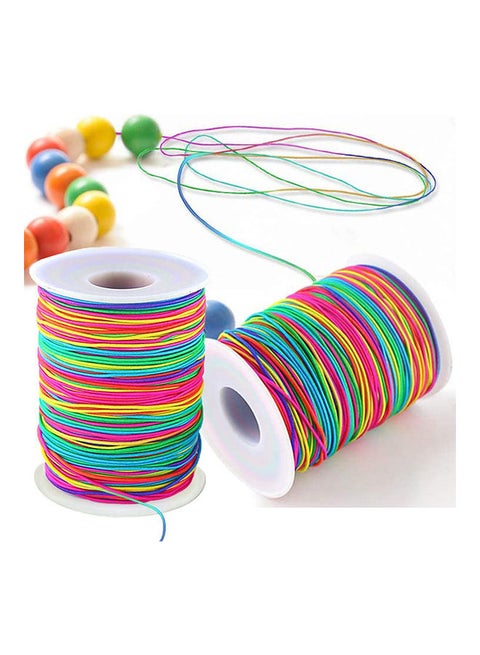 2-Pieces Jewelry Elastic Bracelet Rope Crystal Beading Cord 5x5x4.5cm