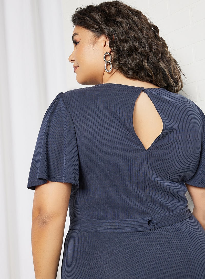 Violeta By Mango - Plus Size Girasol T-Shirt Navy - Image 1