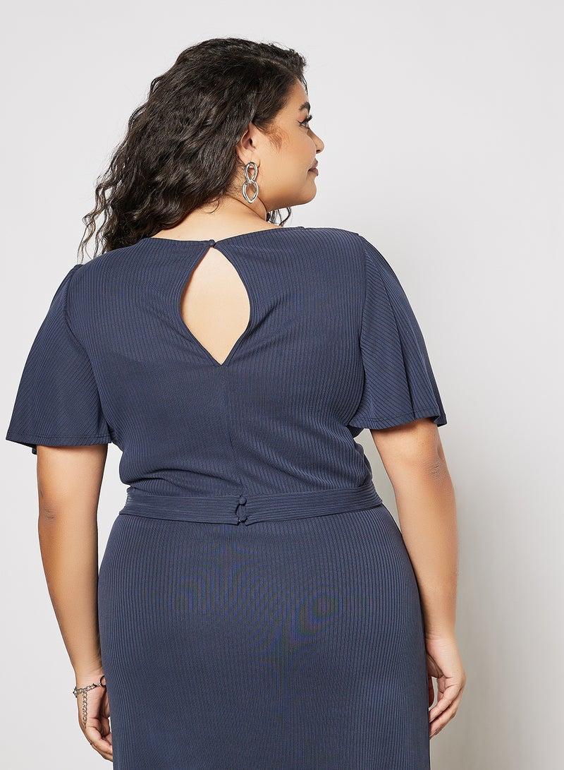 Violeta By Mango - Plus Size Girasol T-Shirt Navy - Image 1
