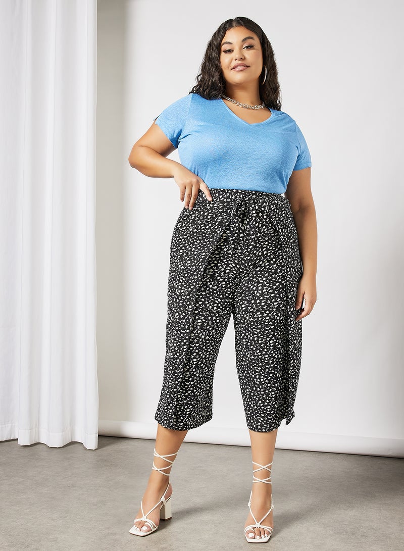 Violeta By Mango - Plus Size Linen T-Shirt Blue - Image 1