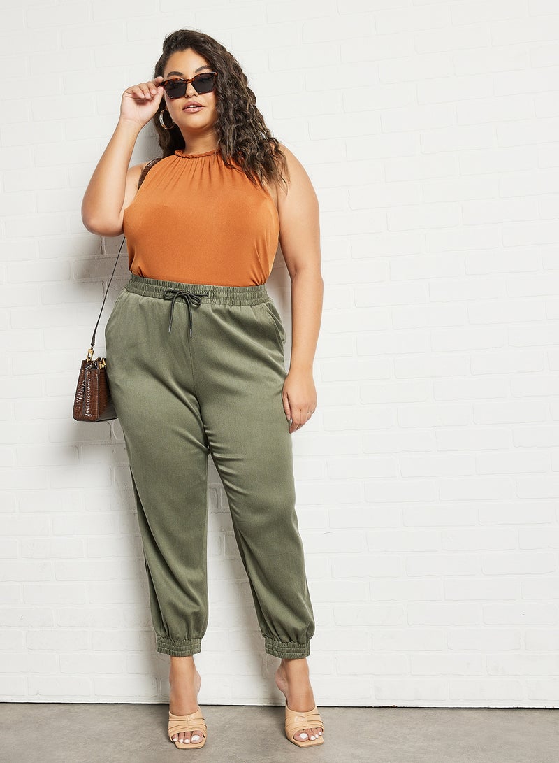 Violeta By Mango - Plus Size Braided Detail Top Brown - Image 1