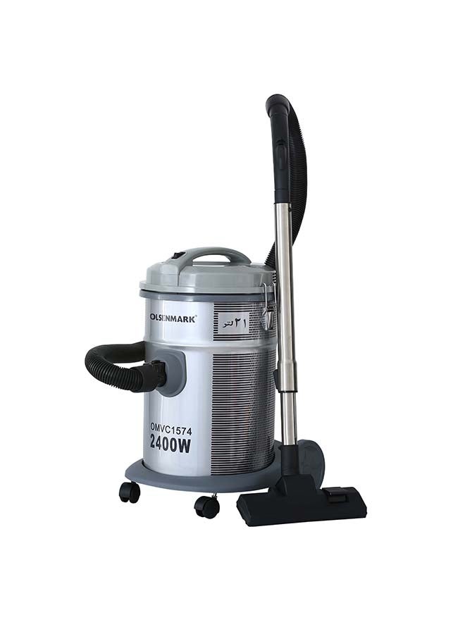 مكنسة كهربائية بقدرة 2400 وات 21 L 2300 W OMVC1574 أحمر/أسود/فضي